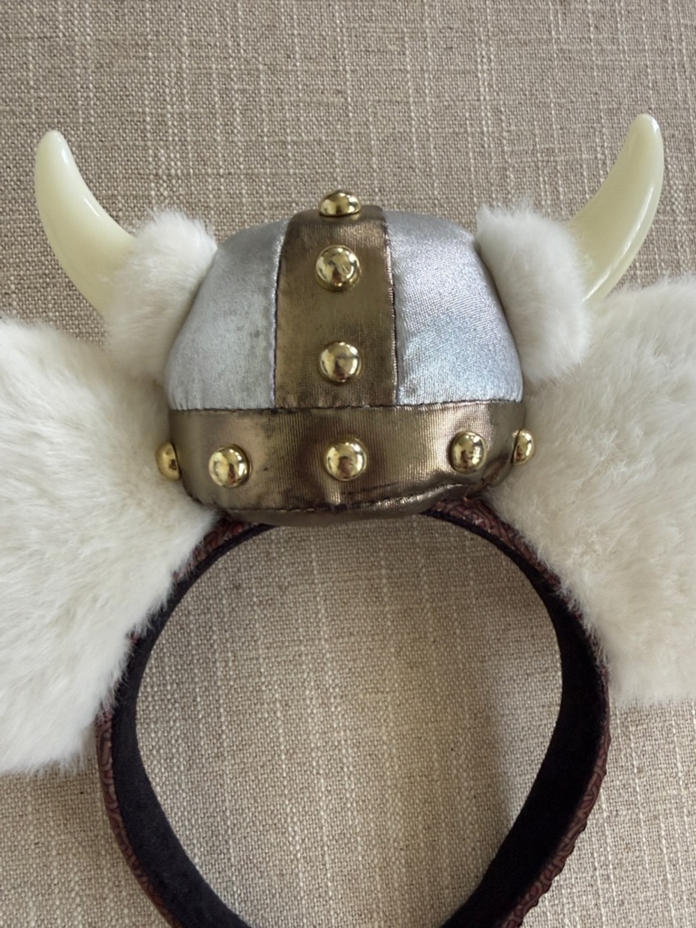 Disney Epcot Norway Viking Minnie Mouse Ear Headband Gold Silver Helmet - Picture 3 of 7